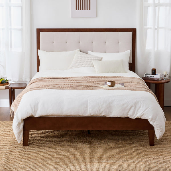 Bamboo Upholstered Bed Frame