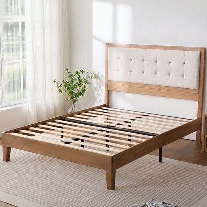 Bamboo Upholstered Bed Frame